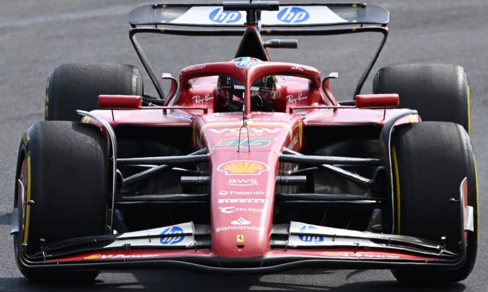 El piloto de Ferrari Charles Leclerc durante el Gran Premio de Italia de F1. EFE/EPA/DANIEL DAL ZENNARO