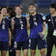 Jugadoras de Japón celebran al final de un partido de las semifinales de la Copa Mundial Femenina sub-20. EFE/ Ernesto Guzmán