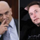 Combo de fotografías donde se observa al juez del Tribunal Supremo de Brasil Alexandre de Moraes (i) y al empresario tecnológico estadounidense Elon Musk. EFE/ Joédson Alves / Tolga Akmen / Pool