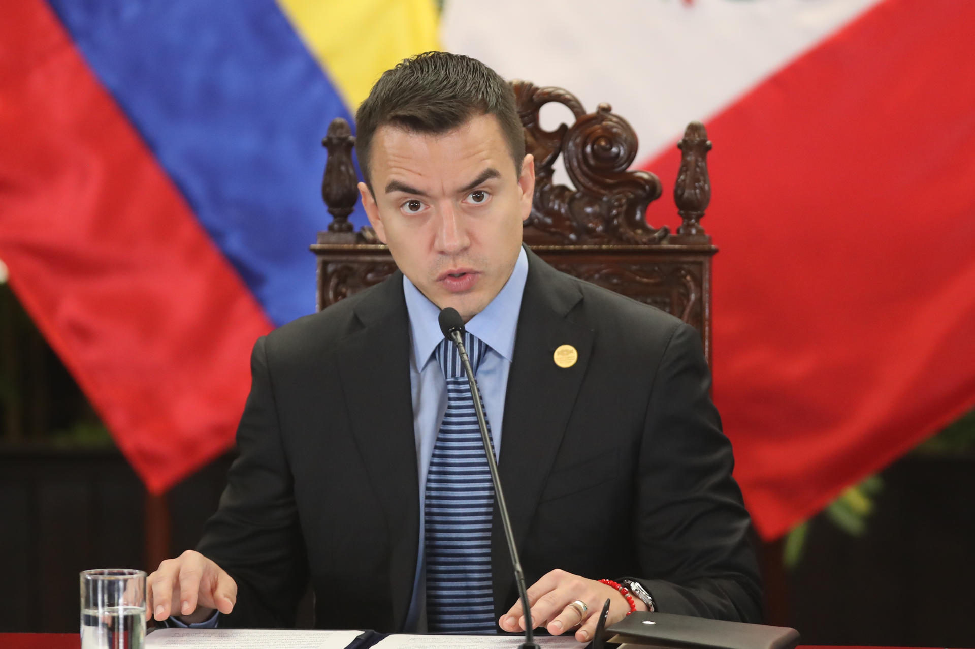 El presidente de Ecuador, Daniel Noboa, en una foto de archivo. EFE/ Paolo Aguilar