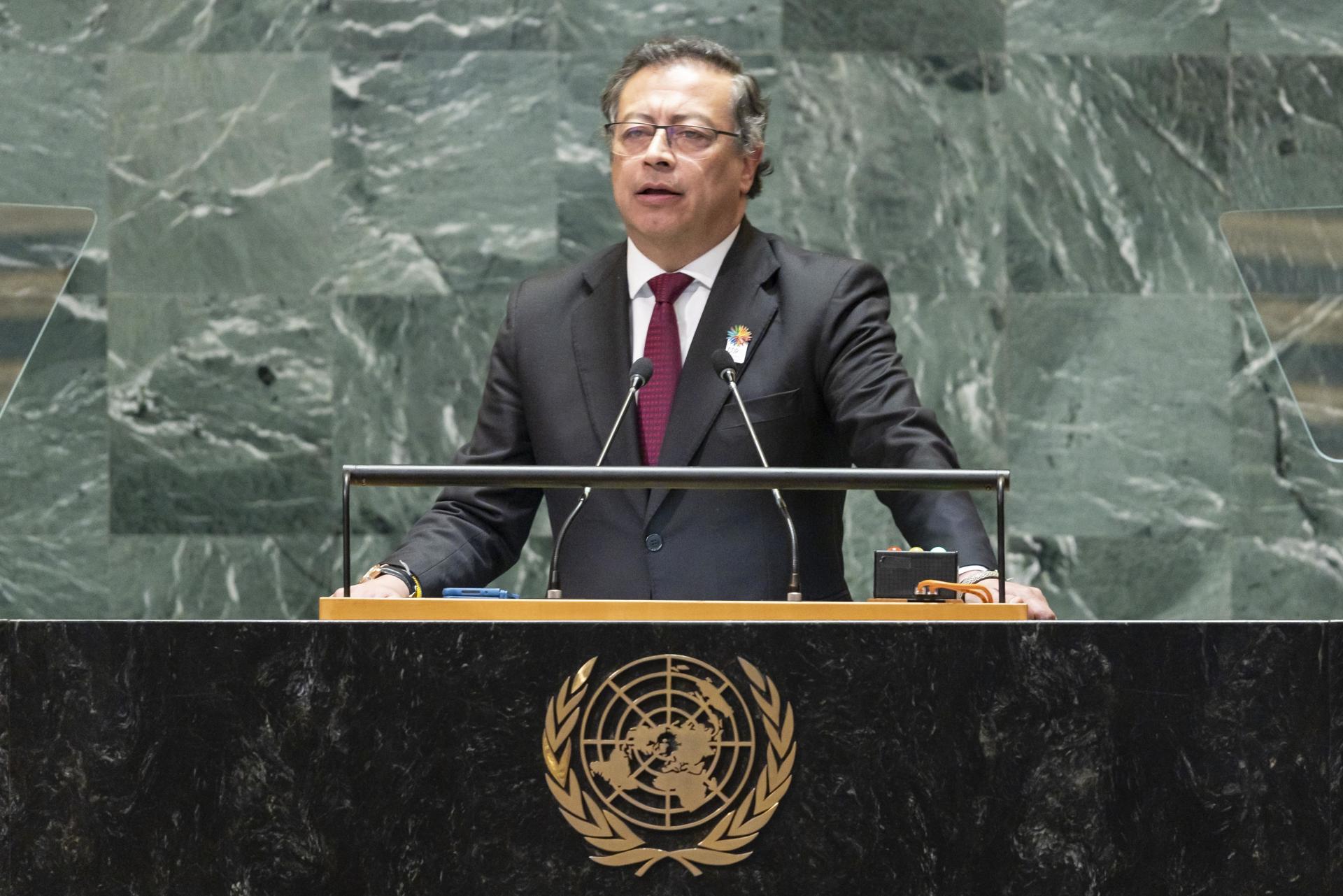 Fotografía de archivo del presidente de Colombia, Gustavo Petro. EFE/EPA/JUSTIN LANE