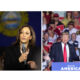 Combo de fotografías de archivo que muestra a la vicepresidenta de EE.UU. Kamala Harris (i) y al expresidente Donald Trump. Archivo. EFE