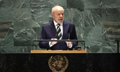 El presidente brasileño, Luiz Inácio Lula da Silva (c), habla durante el debate general del 79º período de sesiones de la Asamblea General de las Naciones Unidas en la Sede de las Naciones Unidas en Nueva York, Nueva York, EE.UU., 24 de septiembre de 2024. EFE/EPA/Justin Lane