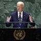 El presidente de Estados Unidos, Joe Biden, habla durante el debate general del 79º periodo de sesiones de la Asamblea General de las Naciones Unidas en la Sede de las Naciones Unidas en Nueva York, Nueva York, EE.UU. EFE/JUSTIN LANE