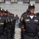 Fotografía de archivo en donde se ve una formación de la Policía Nacional del Perú. EFE/ Paolo Aguilar