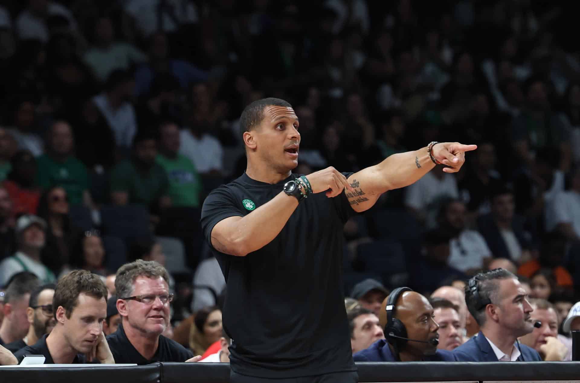 Joe Mazzulla, entrenador de los Boston Celtics. EFE/EPA/ALI HAIDER