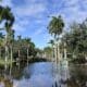 Fotografía de una calle inundada este jueves después del paso del huracán Milton en Fort Myers, Florida (EE.UU.).EFE/Octavio Guzmán