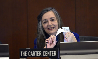 La asesora principal para América Latina del Centro Carter, Jennie Lincoln, habla este miércoles durante una sesión regular del Consejo Permanente de la Organización de los Estados Americanos (OEA), en Washington (Estados Unidos). EFE/ Lenin N