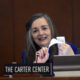 La asesora principal para América Latina del Centro Carter, Jennie Lincoln, habla este miércoles durante una sesión regular del Consejo Permanente de la Organización de los Estados Americanos (OEA), en Washington (Estados Unidos). EFE/ Lenin N