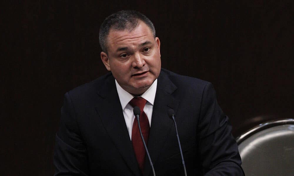 Fotografía de archivo fechada el 23 de septiembre de 2009, del secretario de Seguridad Pública Genaro García Luna, durante una comparecencia en la Cámara de Diputados de la Ciudad de México (México). EFE/Mario Guzmán