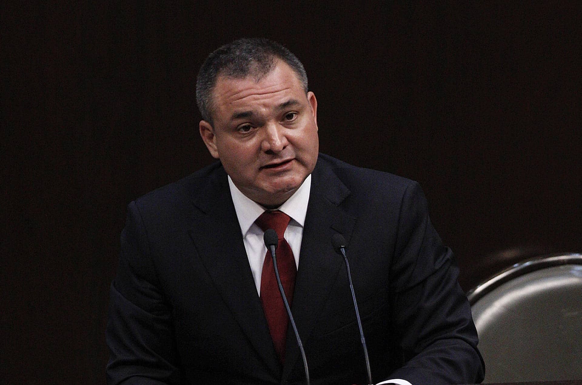 Fotografía de archivo fechada el 23 de septiembre de 2009, del secretario de Seguridad Pública Genaro García Luna, durante una comparecencia en la Cámara de Diputados de la Ciudad de México (México). EFE/Mario Guzmán