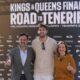 El exfutbolista Gerard Piqué (c), la presidenta del Cabildo de Tenerife, Rosa Dávila (d), y el vicepresidente, Lope Afonso (i), presentaron este jueves en Santa Cruz de Tenerife las finales de la Kings & Queens League, que tendrá lugar en Tenerife. EFE/ Alberto Valdés