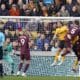 Wolverhampton (Reino Unido), 20/10/2024.- John Stones, jugador del Manchester City marca el 2-1 en el triunfo ante el Wolverhampton. EFE/EPA/TIM KEETON