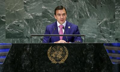 Fotografía de archivo del presidente de Ecuador, Daniel Noboa. EFE/EPA/SARAH YENESEL