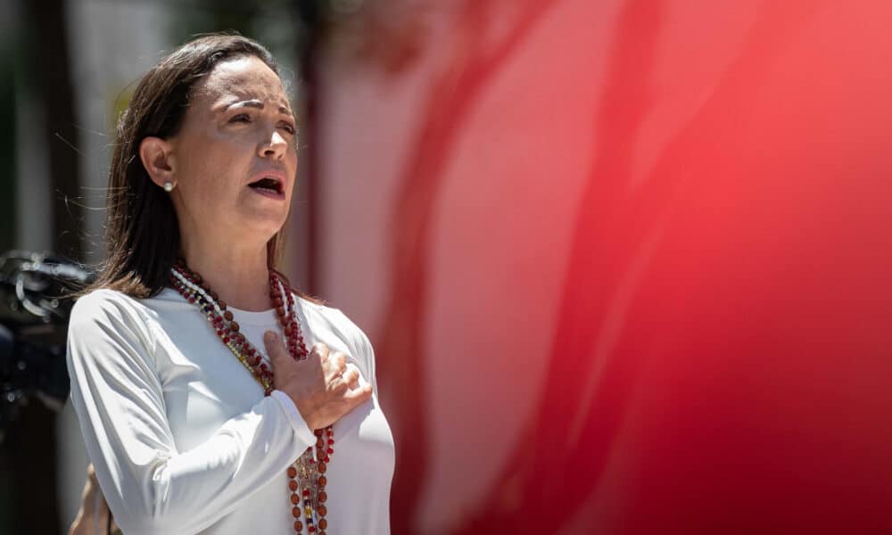 Fotografía de la líder opositora venezolana María Corina Machadol. EFE/ Ronald Peña