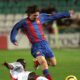 Leo Messi en uno de sus primeros partidos con el primer equipo del FC Barcelona (2004). EFE/Morell/Archivo.