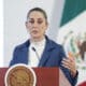 La presidenta de México, Claudia Sheinbaum, habla este jueves durante una rueda de prensa en Palacio Nacional, de la Ciudad de México (México). EFE/ Isaac Esquivel