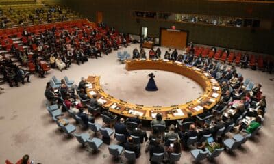 Fotografía cedida por la ONU donde se muestra el pleno del Consejo de Seguridad, durante una reunión sobre la paz y la seguridad en África, este jueves, en la sede del organismo internacional en Nueva York (Estados Unidos). EFE/Loey Felipe/ONU