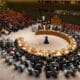 Fotografía cedida por la ONU donde se muestra el pleno del Consejo de Seguridad, durante una reunión sobre la paz y la seguridad en África, este jueves, en la sede del organismo internacional en Nueva York (Estados Unidos). EFE/Loey Felipe/ONU