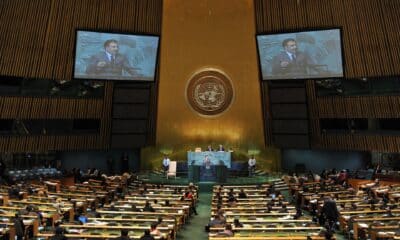 Fotografía de archivo de una sesión de la ONU. EFE/JASON SZENES