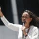 Fotografía de archivo de la líder opositora venezolana, María Corina Machado, en una manifestación en Caracas (Venezuela). EFE/ Ronald Peña