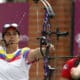 Imagen de archivo de la colombiana Sara López durante la Copa del Mundo de tiro con arco en Medellín (Colombia). EFE/Luis Eduardo Noriega A.