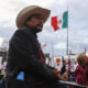 Un hombre escucha el discurso de la presidenta de México, Claudia Sheinbaum, este martes en el Zócalo de la Ciudad de México (México). EFE/ Bienvenido Velasco