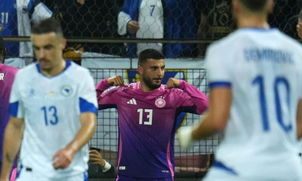 Deniz Undav celebra el 0-1. EFE/EPA/NIDAL SALJIC