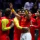 Los jugadores del equipo español celebran su victoria en la final de la Copa Davis del 2019.EFE / Juanjo Martín.