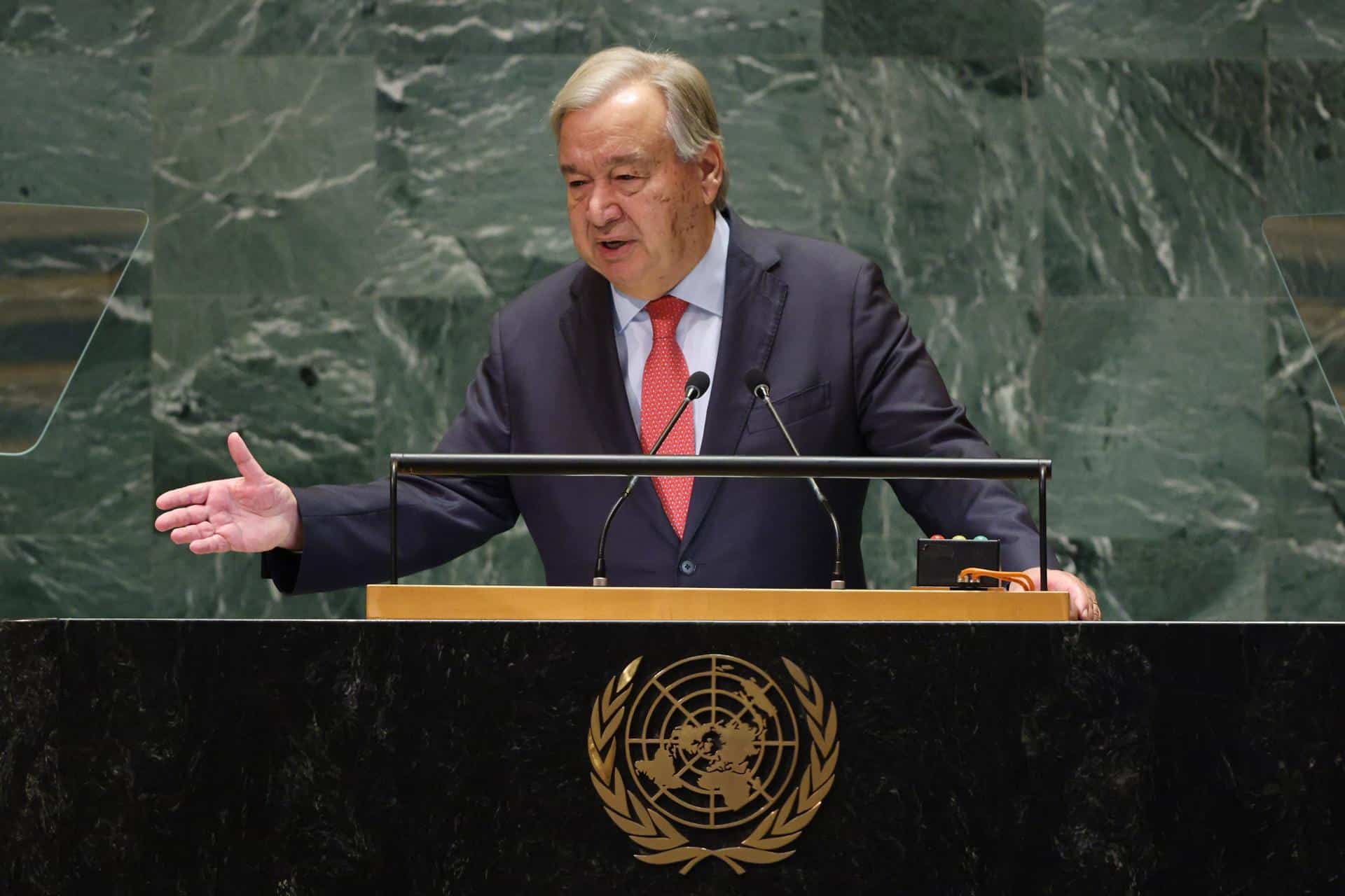 Fotografía del secretario general de la ONU, António Guterres. EFE/Justin Lane