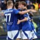 El jugador del ComoNico Paz celebra el 1-1 durante el aprtido de la Serie A que han jugado Como 1907 y Parma en el Giuseppe Sinigaglia stadium en Como, Italia. EFE/EPA/MATTEO BAZZI