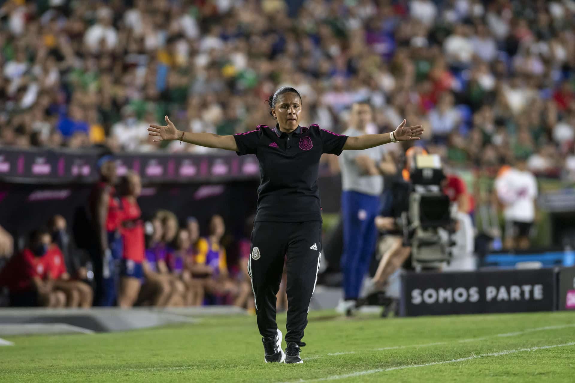 Imagen de archivo de Mónica Vergara, entrenadora de la selección femenil de México. EFE/ Miguel Sierra