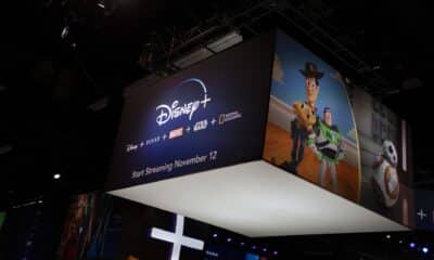 Imagen de archivo de un gran logotipo de Disney Plus. EFE/EPA/ADAM S DAVIS