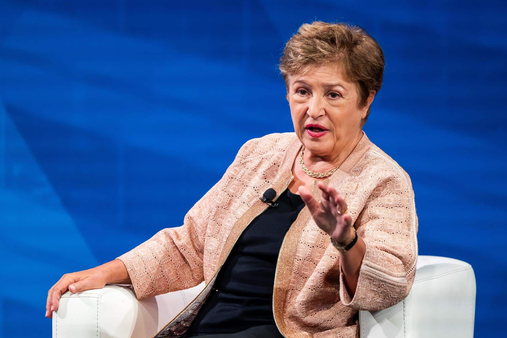 Fotografía de archivo de la directora gerente del Fondo Monetario Internacional (FMI) Kristalina Georgieva. EFE/EPA/JIM LO SCALZO