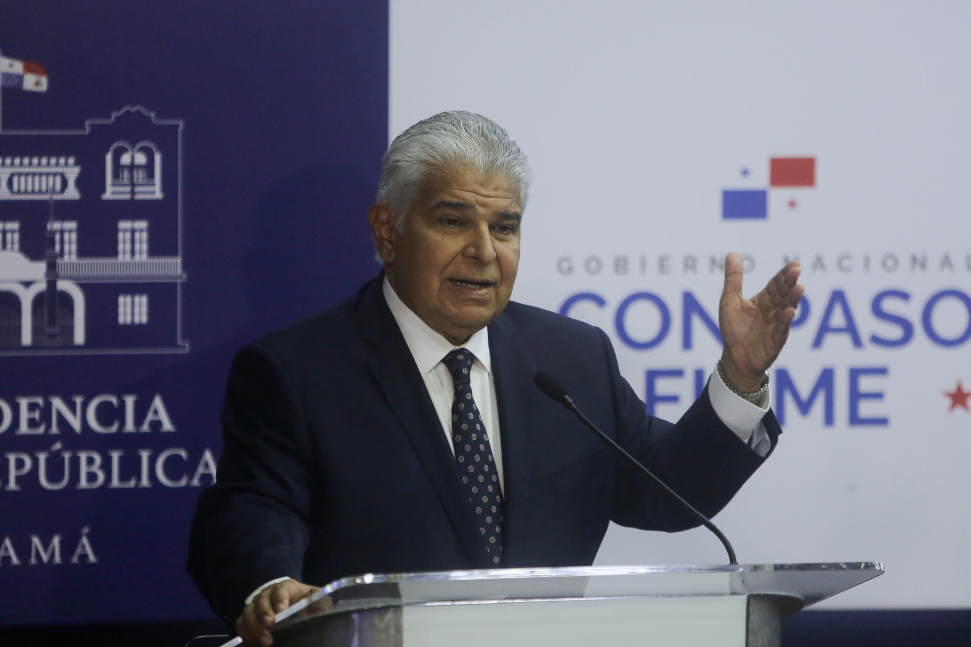 Fotografía de archivo del presidente de Panamá, José Raúl Mulino. EFE/ Carlos Lemos