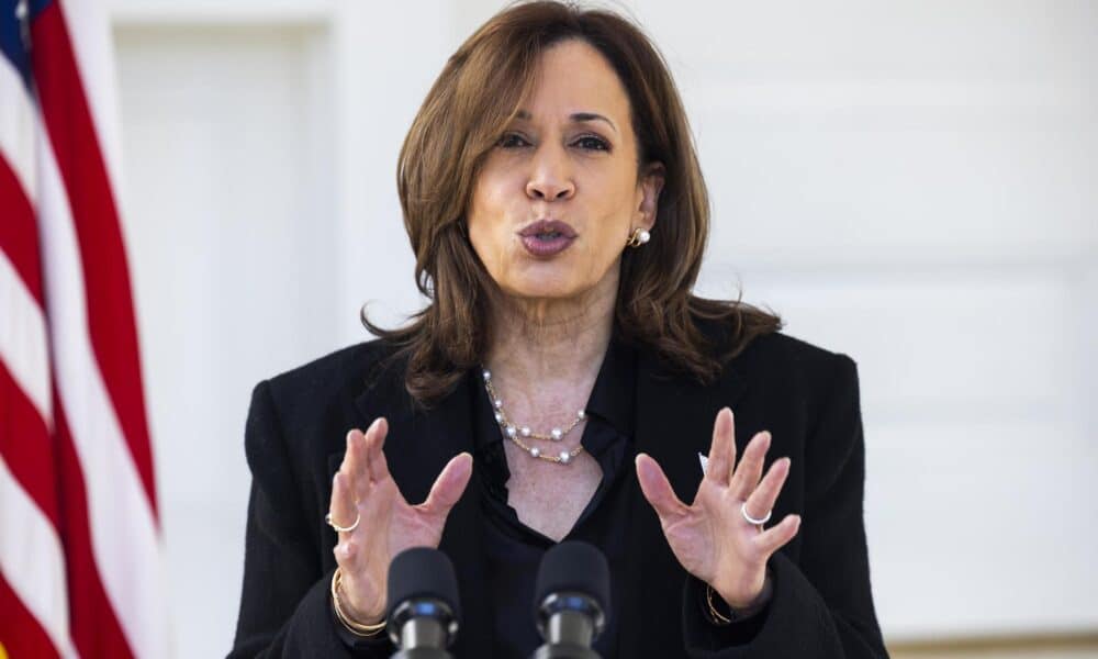 La vicepresidenta y actual candidata presidencial demócrata Kamala Harris. EFE/EPA/JIM LO SCALZO / POOL