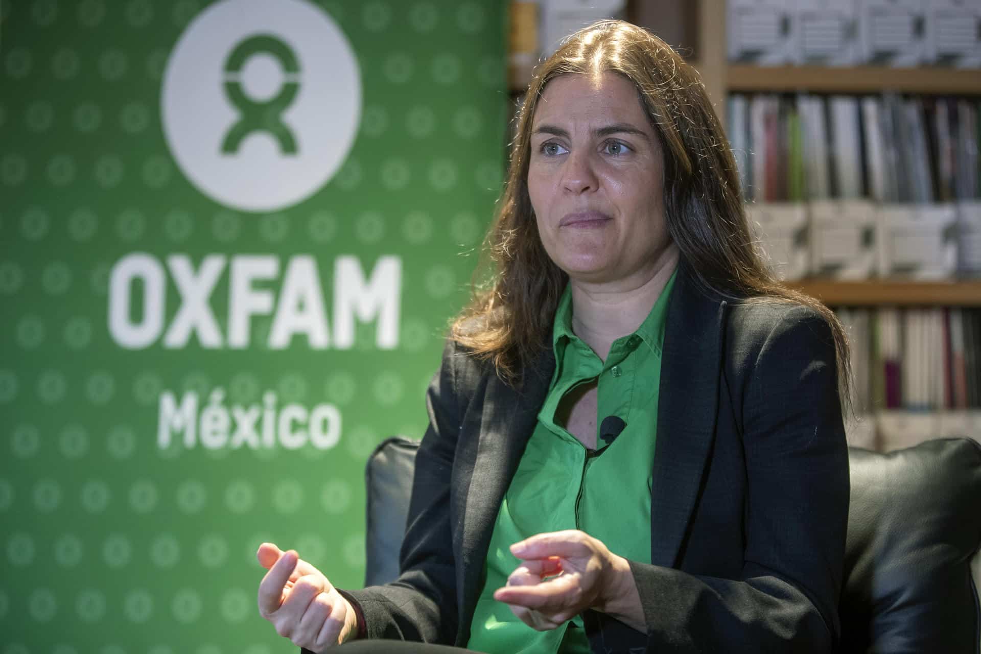 La directora ejecutiva de Oxfam México, Alexandra Haas Paciuc, habla durante una entrevista con EFE en la Ciudad de México, (México). Archivo. EFE/Isaac Esquivel