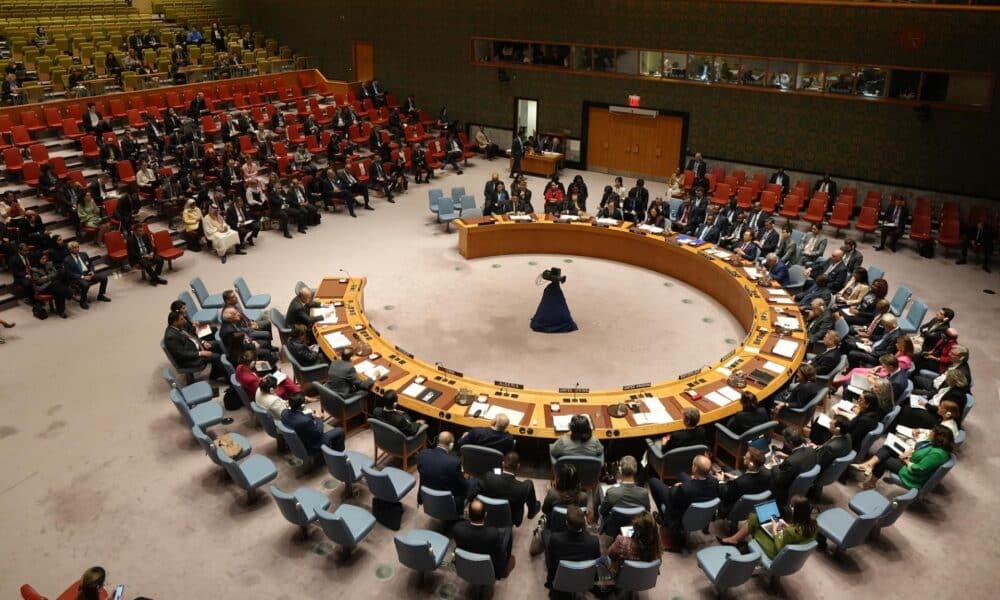 Fotografía de archivo de una reunión del Consejo de Seguridad de las Naciones Unidas para abordar la situación en el Oriente Medio durante el debate general del 79º período de sesiones de la Asamblea General de las Naciones Unidas, en Nueva York (EE.UU.), el 27 de septiembre de 2024.EFE/EPA/Stephani Spindel