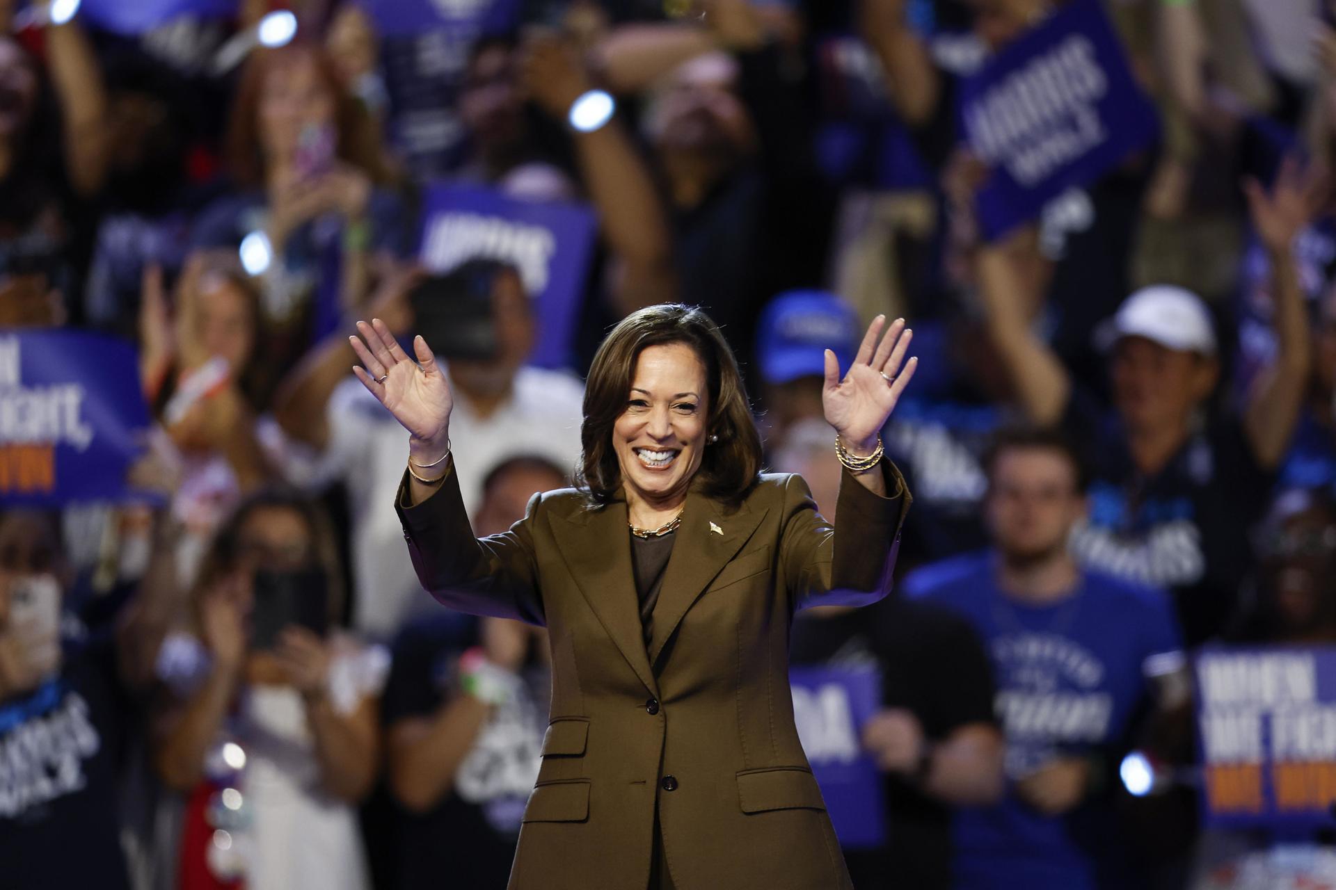 La vicepresidenta estadounidense y aspirante demócrata a la Casa Blanca, Kamala Harris. EFE/Caroline Brehman