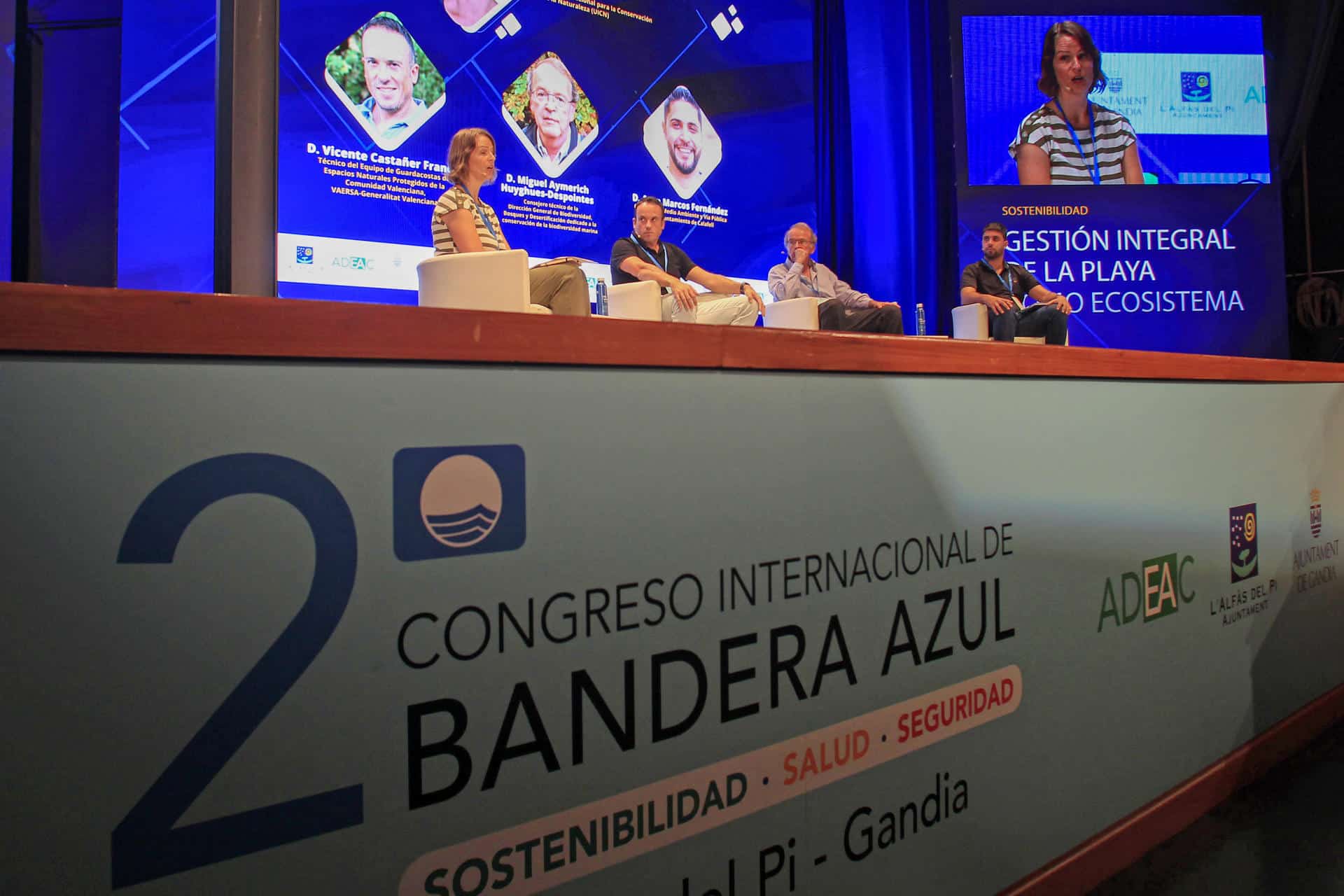 Jornada inaugural del 2º Congreso Internacional de Bandera Azul, que se desarrolla del 22 al 24 de octubre en l'Alfàs del Pi (Alicante) y Gandía (Valencia) para compartir experiencia de países de los cinco continentes. EFE/Morell