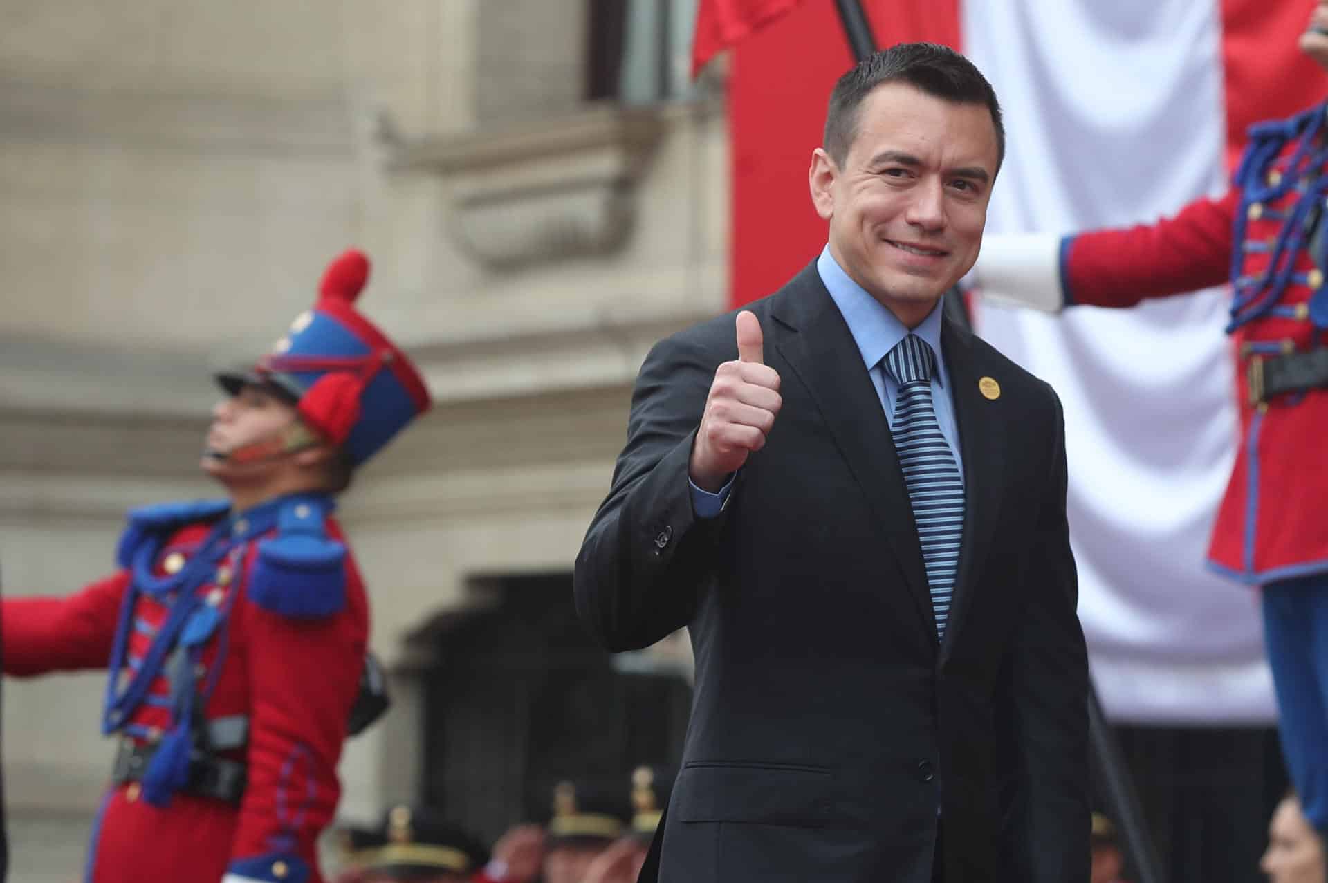 Fotografía de archivo del 04 de julio de 2024 del presidente de Ecuador, Daniel Noboa. EFE/ Paolo Aguilar