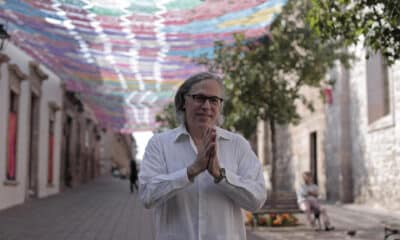 El director de cine mexicano Rodrigo Prieto, habla durante una rueda de prensa en el Festival Internacional de Cine de Morelia (FICM) el sábado, en el estado de Michoacán (México). EFE/Iván Villanueva