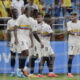 Jugadores de Colombia celebran un gol de Davinson Sánchez en un partido de las eliminatorias sudamericanas para el Mundial de 2026. EFE/ Carlos Ortega