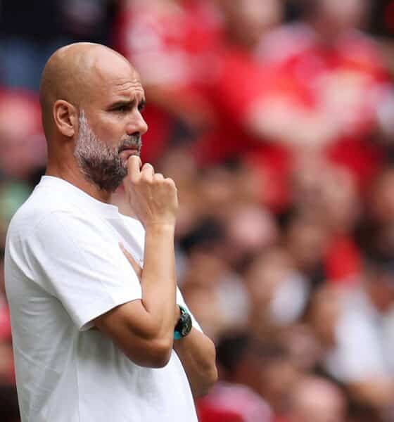 El entrenador del Man City, Pep Guardiola. EFE/EPA/ANDY RAIN