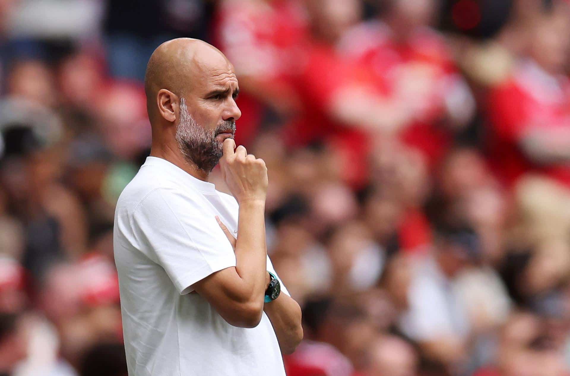 El entrenador del Man City, Pep Guardiola. EFE/EPA/ANDY RAIN