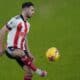 Foto de archivo de George Baldock, en su etapa en el Sheffield United inglés, club en el que militó hasta el final de la pasada temporada, cuando fue traspasado al Panathinaikos griego. EFE/EPA/Tim Keeton / POOL EDITORIAL USE ONLY.