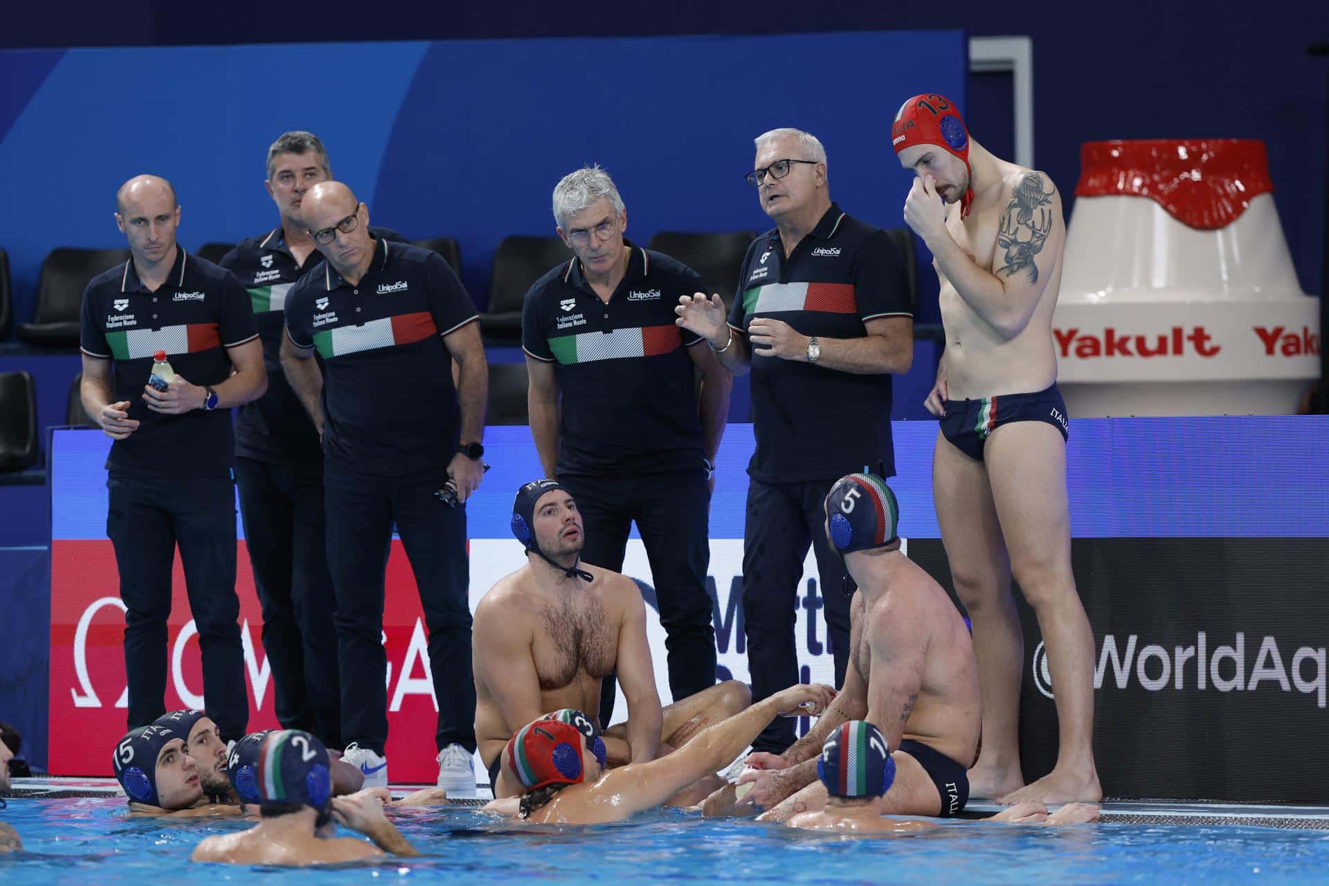 El equipo italiano de waterpolo en una foto de archivo. EFE/EPA/MOHAMED MESSARA 41276