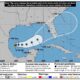 Imagen cedida el Centro Nacional de Huracanes (NHC) estadounidense del pronóstico de cinco día del paso de la tormenta tropical Milton en el Golfo de México. EFE/NHC