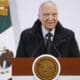 Fotografía cedida por la Presidencia de México del titular de la Fiscalía General de la República (FGR), Alejandro Gertz Manero, durante su intervención en una rueda de prensa en el Palacio Nacional, este martes en la Ciudad de México (México). EFE/ Presidencia de México/SOLO USO EDITORIAL/SOLO DISPONIBLE PARA ILUSTRAR LA NOTICIA QUE ACOMPAÑA(CRÉDITO OBLIGATORIO)