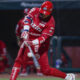 El bateador de los Diablos Rojos, Robinson Canó en acción durante un juego en el estadio Alfredo Harp Helú, en la Ciudad de México (México). EFE/ Isaac Esquivel